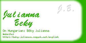 julianna beky business card