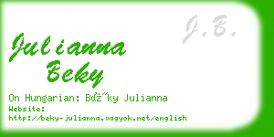 julianna beky business card